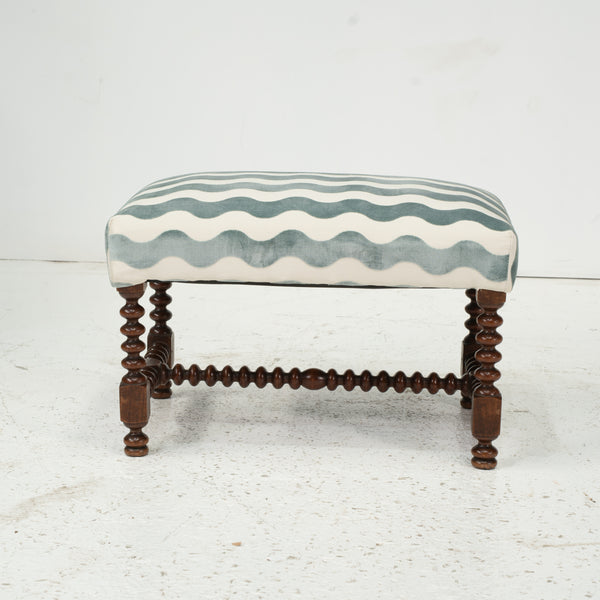 Antique Louis XIII Style Bobbin Turned Ottoman
