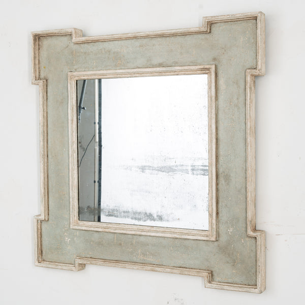 Italian Mirror In patinated Green and Grey (2 available)
