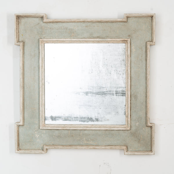 Italian Mirror In patinated Green and Grey (2 available)
