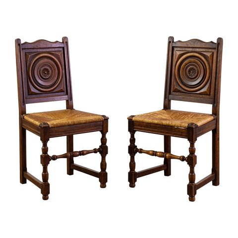 Pair of 1950s Neo-Basque Side Chairs