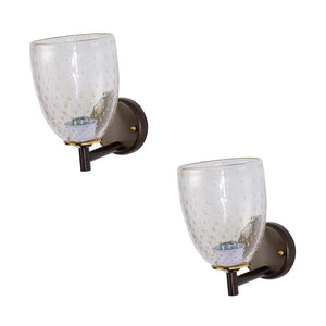 Pair of  Murano Bullicante Wall Sconces