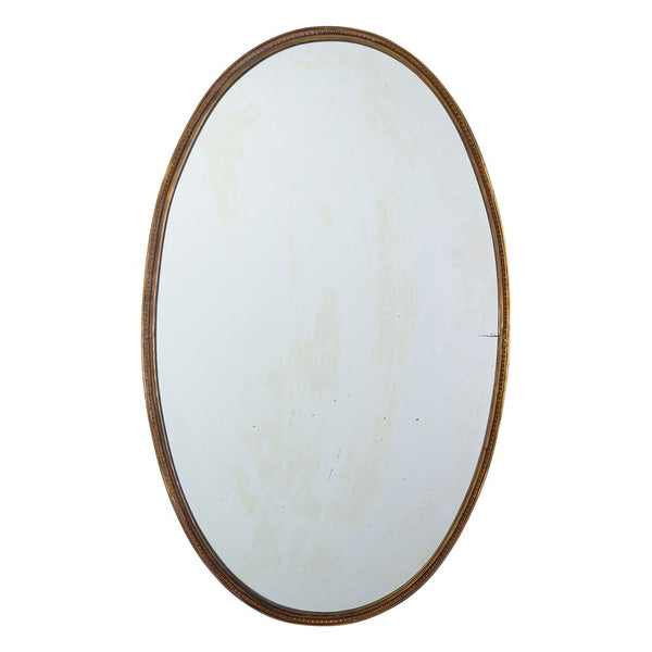 1970s Italian Brass Mirror with beaded Edge