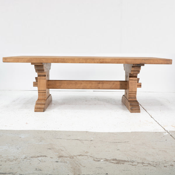 A Mid 20th Century Bleached Oak Monastery Oak Table