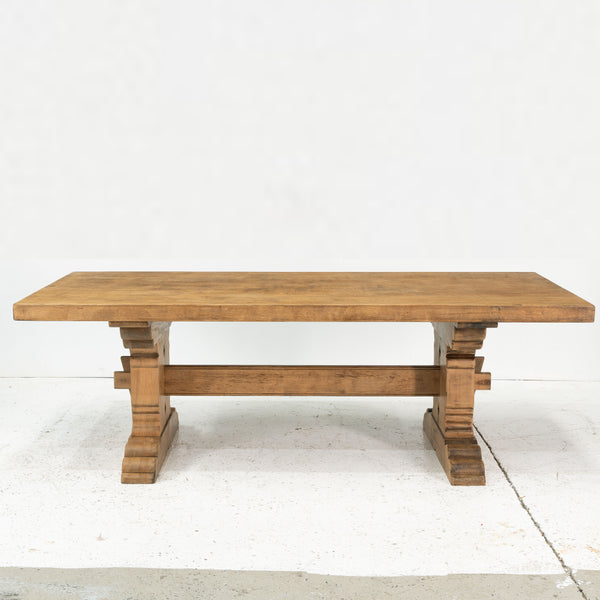 A Mid 20th Century Bleached Oak Monastery Oak Table