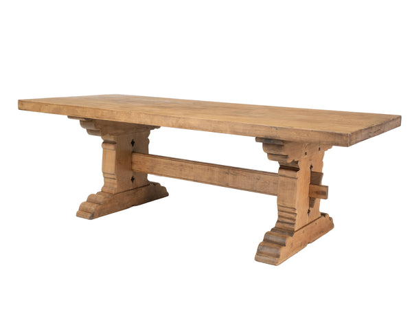 A Mid 20th Century Bleached Oak Monastery Oak Table