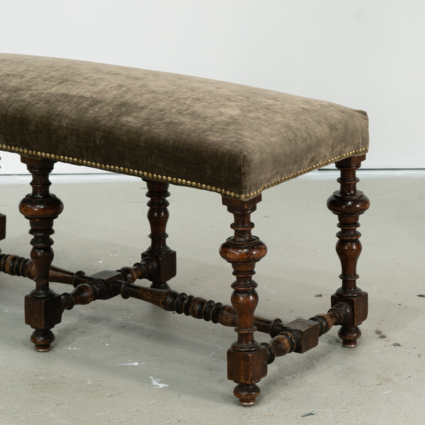 A Louis XIV Walnut Ottoman