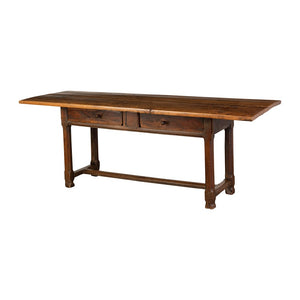 French 17th Walnut Console Table with two Drawers