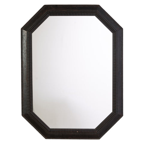 Early 20th Century Octagonal Belgium Ebonised Mirror