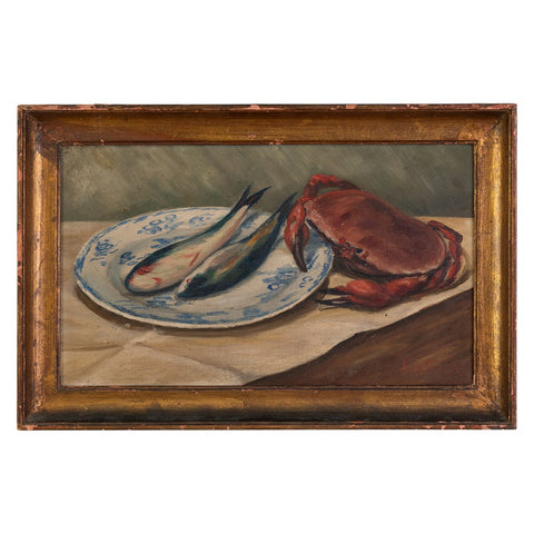 A Small Still Life with crab and fish