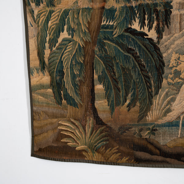 An Aubusson Verdure Tapestry in Wool and Silk