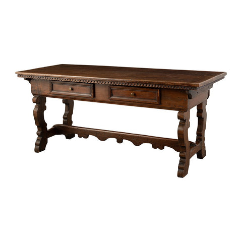 18th Century Italian Renaissance Style Walnut Console Table