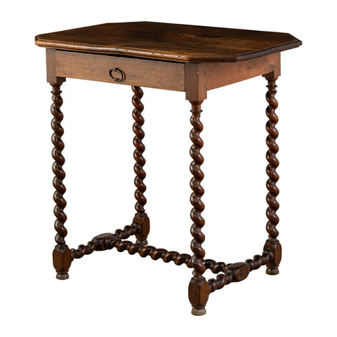 A Louis XIII Walnut Side Table with Octagonal  Top