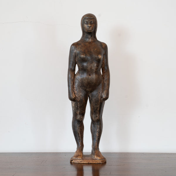 Patinated Plaster Woman by Maxime Fillon (1920-2003)