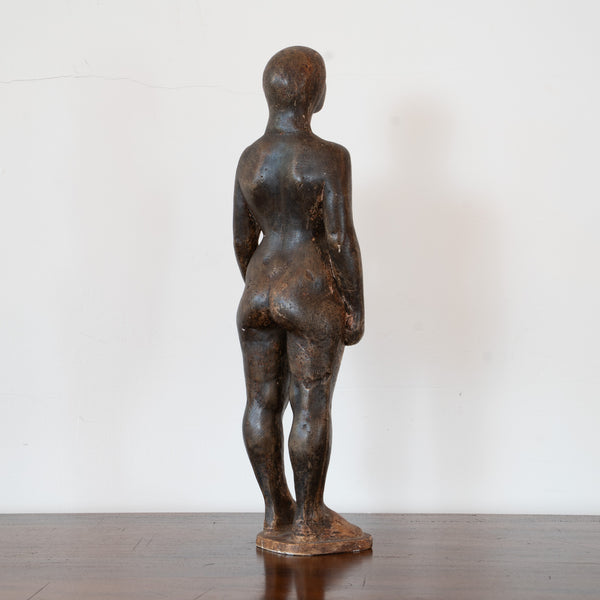 Patinated Plaster Woman by Maxime Fillon (1920-2003)