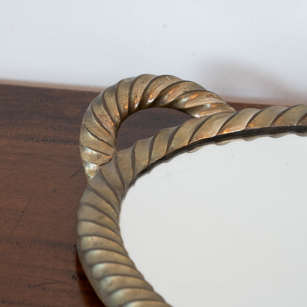 Mid 20th Century Italian Brass Rope Twist Tray