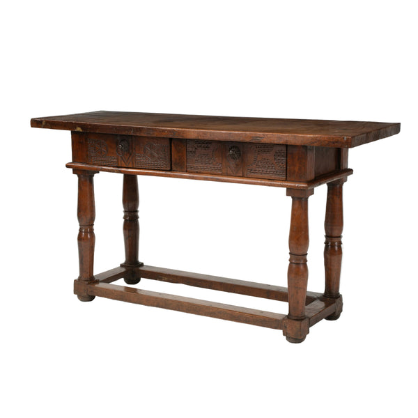 18th Century Spanish Walnut Console Table