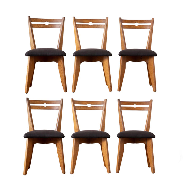 Six Chairs by Robert GUILLERME (1913 - 1990) & Jacques CHAMBRON (1914 - 2001) Votre Maison Editon