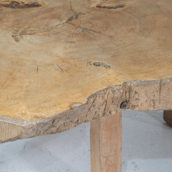 Mid to Late 20th Century Brutalist Live Edge Coffee Table