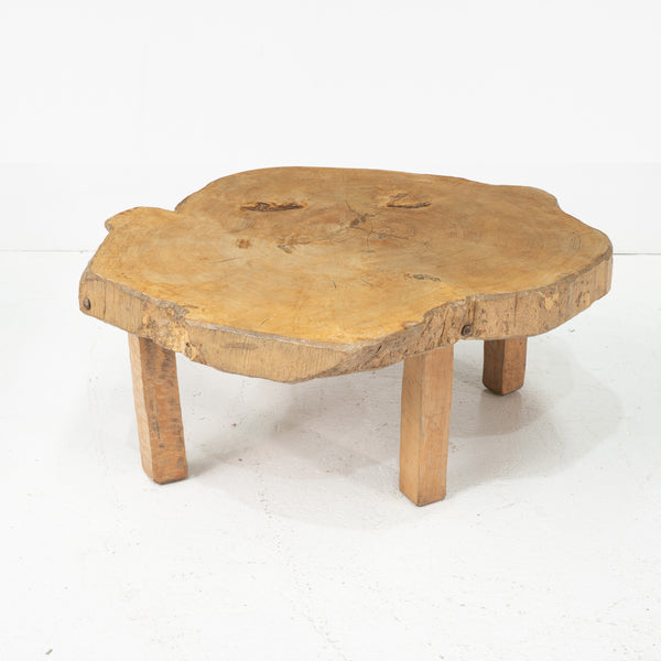 Mid to Late 20th Century Brutalist Live Edge Coffee Table
