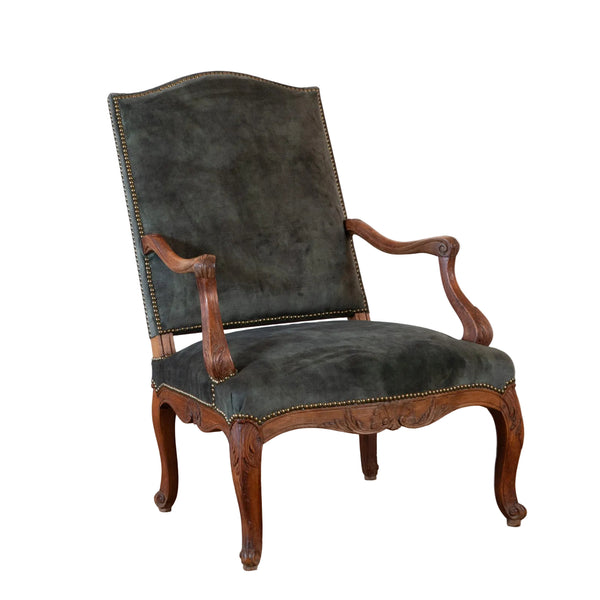 A Regence Style Carved Fauteuil à la Reine
