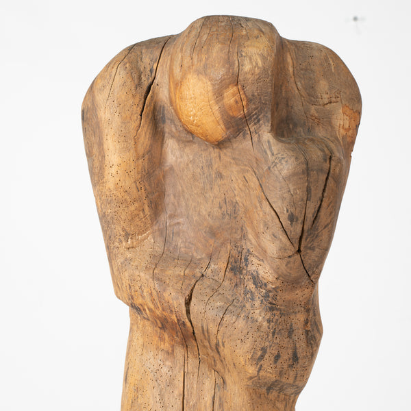 Mid 20th Century Belgium Carved Abstract Sculpture