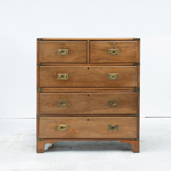 An Early 20th Century Mahogany Campaign Chest