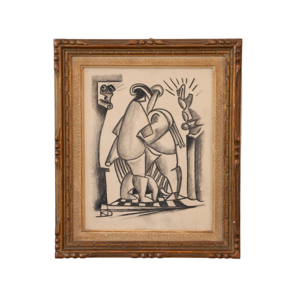 Cubist Figure Study — Musicians or Commedia Figures