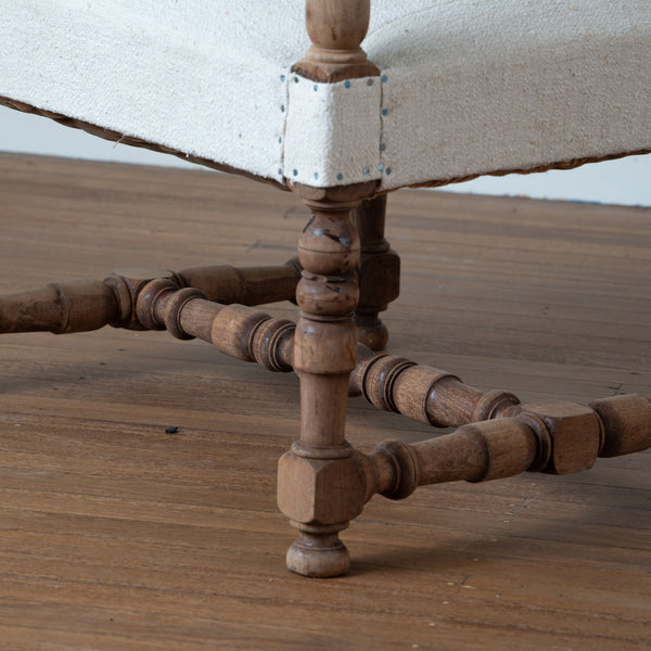 Pair of Bleached Walnut Louis XIII Style Armchairs