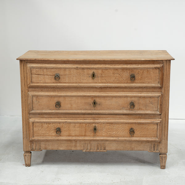 18th Century Northern European Bleached Oak Commode