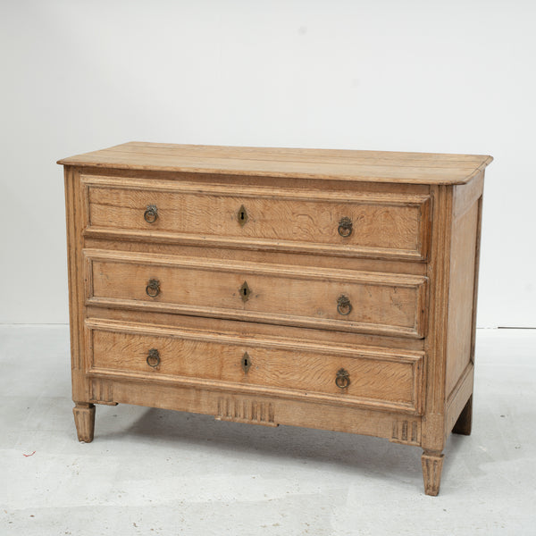 18th Century Northern European Bleached Oak Commode