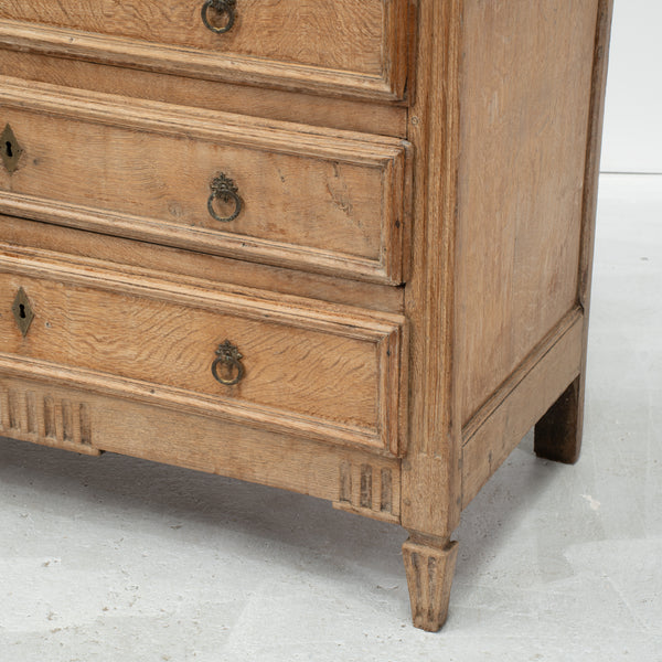 18th Century Northern European Bleached Oak Commode