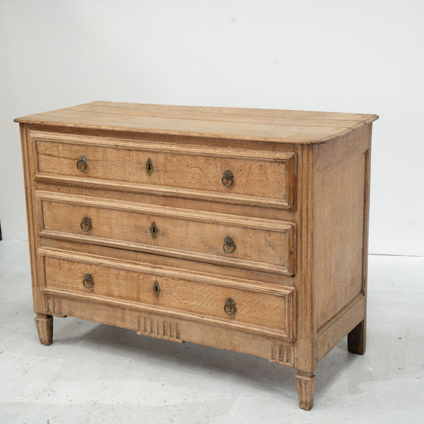 18th Century Northern European Bleached Oak Commode