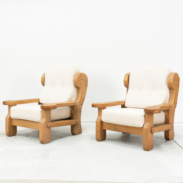 A Pair of Northern European Overscale Armchairs