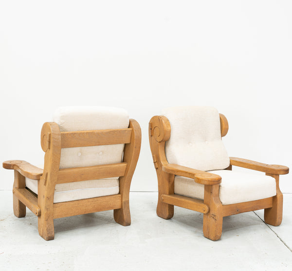 A Pair of Northern European Overscale Armchairs