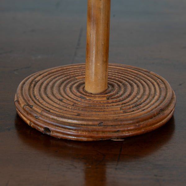 A Pair of Petite Italian Cane and Parchment Table Lamps