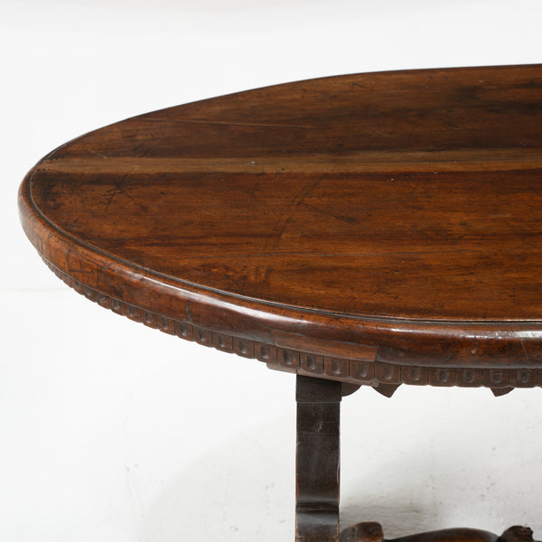 19th Century Italian Oval Baroque Style Dining Table