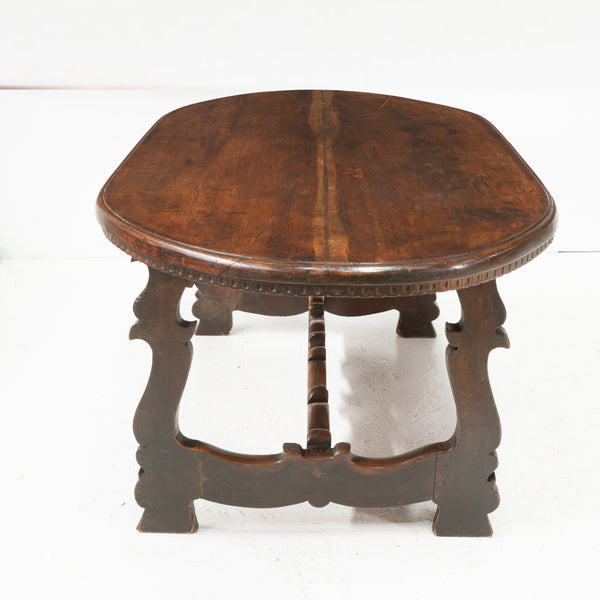 19th Century Italian Oval Baroque Style Dining Table