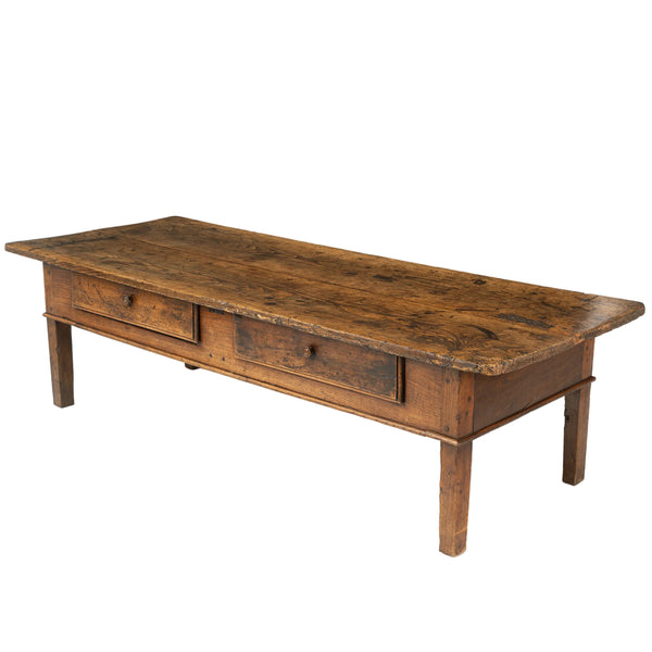 A Large 19th Century French Provincial Oak Coffee Table
