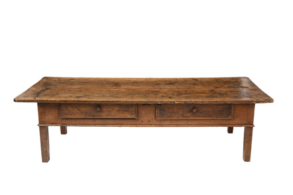 A Large 19th Century French Provincial Oak Coffee Table