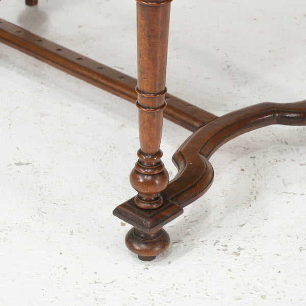 Louis XIV Style Pale Walnut Side Table