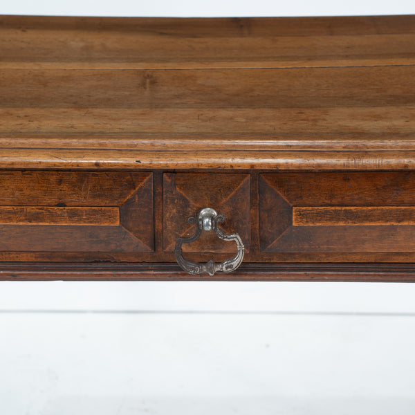 Louis XIV Style Pale Walnut Side Table