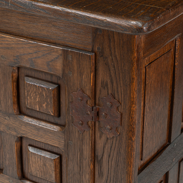 Vintage Brutalist Spanish Oak Sideboard
