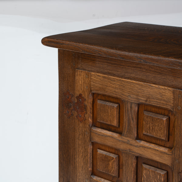 Vintage Brutalist Spanish Oak Sideboard
