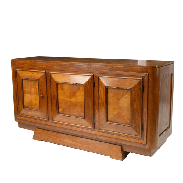 A French Art Deco Oak and Fruitwood Enfilade