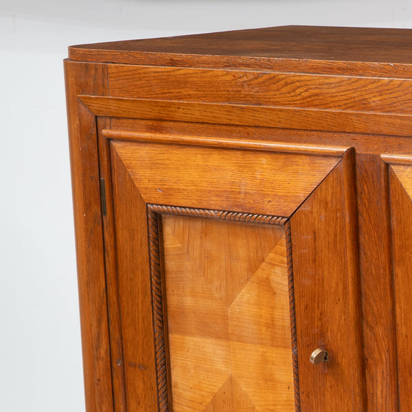 A French Art Deco Oak and Fruitwood Enfilade
