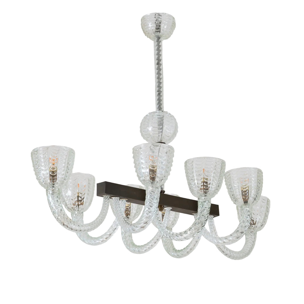 An Italian Murano Glass Eight-Light Chandelier