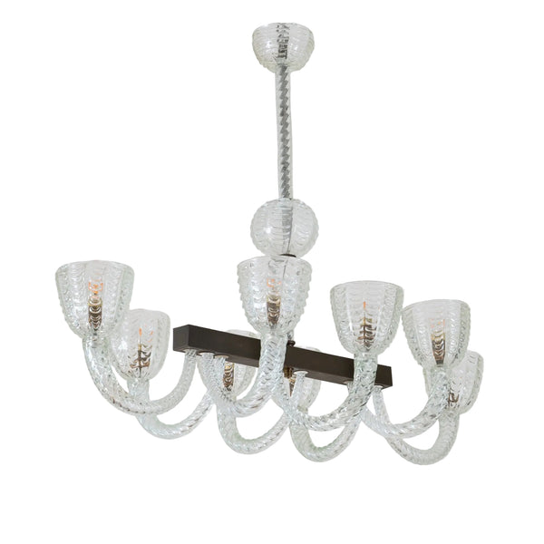 An Italian Murano Glass Eight-Light Chandelier