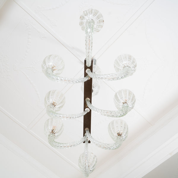 An Italian Murano Glass Eight-Light Chandelier
