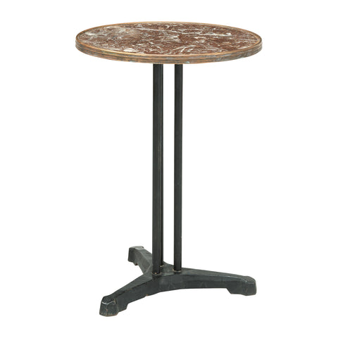 A French Bistro Table with Rouge Marble Top