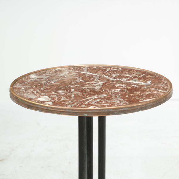 A French Bistro Table with Rouge Marble Top